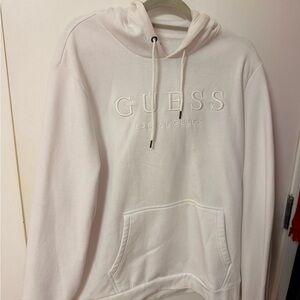 Guess White and Red Hoodie